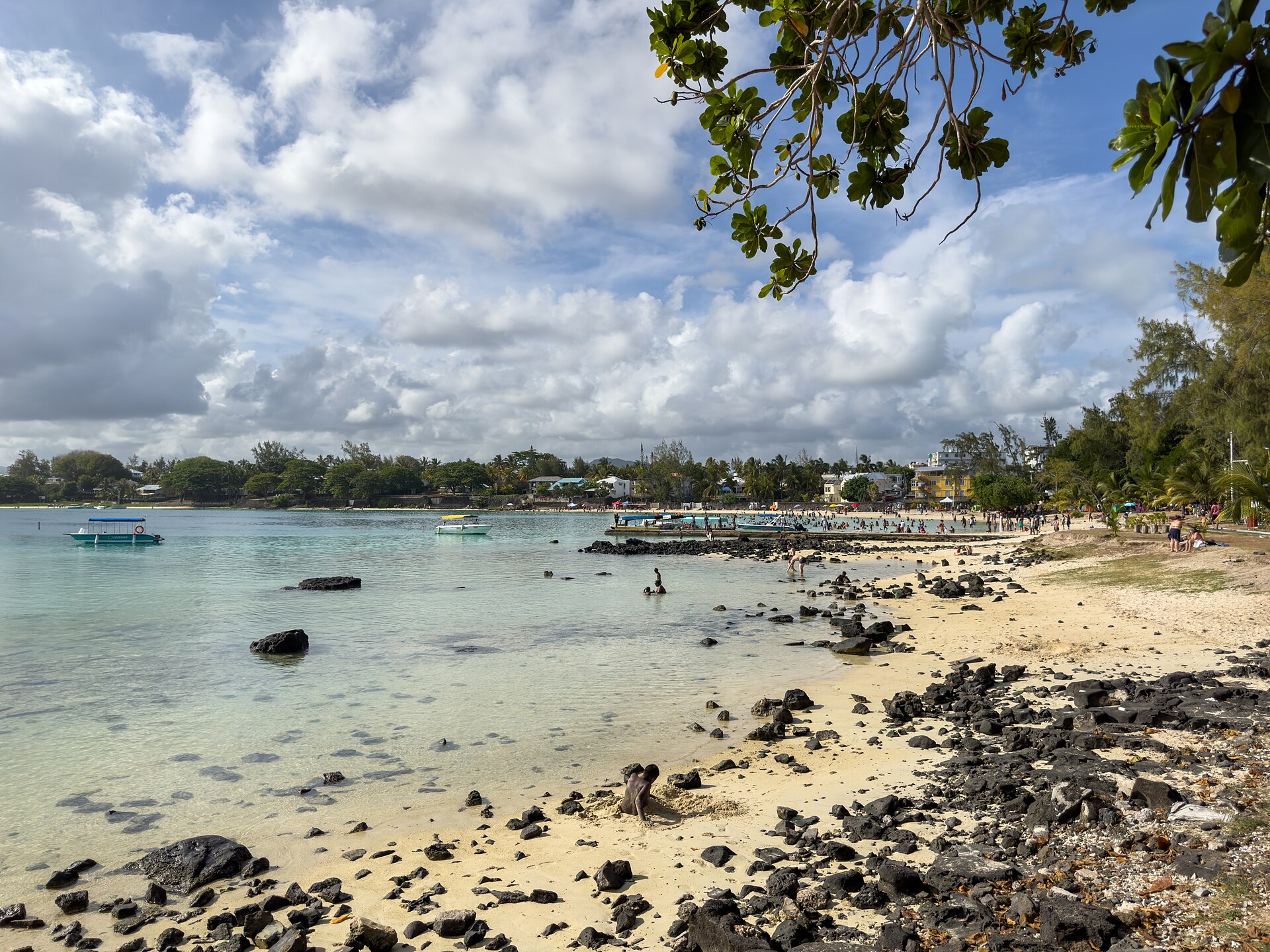 The beach and lagoon at Blue Bay